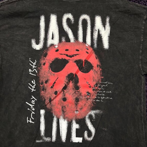 Bloody Disgusting x Friday the 13th Mineral Wash T-Shirt Size Large - Picture 2 of 5